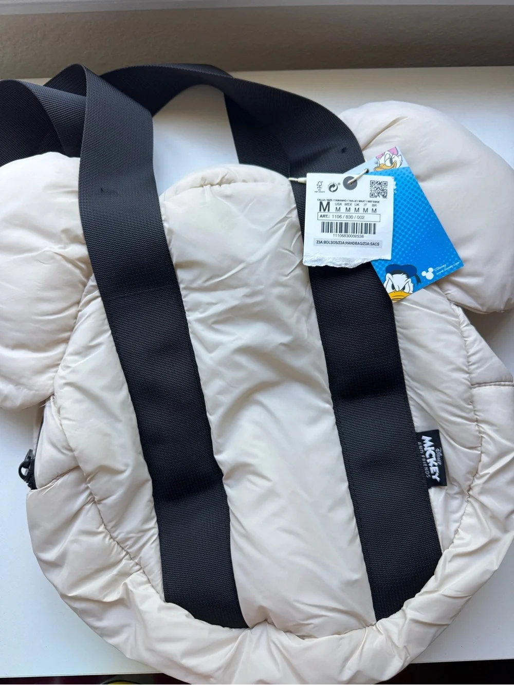 Disney Gray Mickey Ear Kids Tote bag with Black Straps NWT from Zara